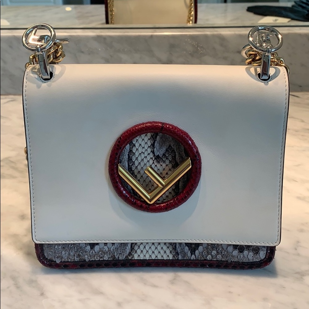 Fendi Kan I F  Leather and Python Small